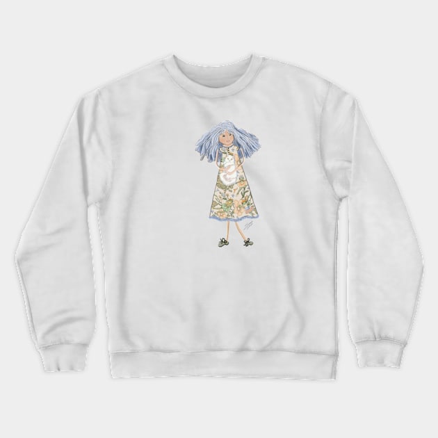 Missy and Her Kitty Crewneck Sweatshirt by Salzanos